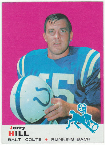 1969 Topps Football #94 Jerry Hill Rookie Card