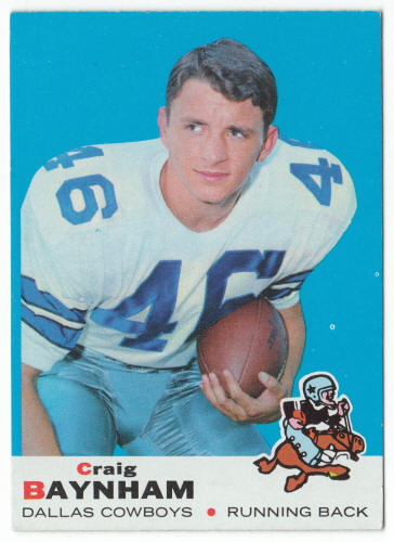1969 Topps Football #122 Craig Baynham Rookie Card