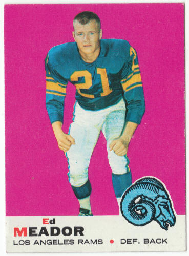 1969 Topps Football Ed Meador #56 Card