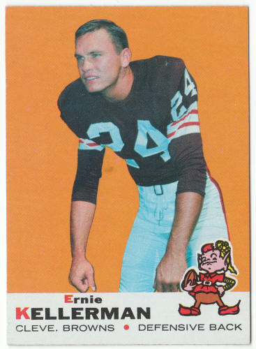 1969 Topps Football #96 Ernie Kellerman rookie card