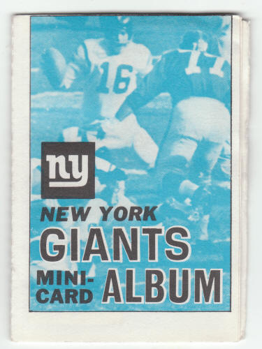 1969 Topps New York Giants 4-in-1 Mini-Card Album #11 front