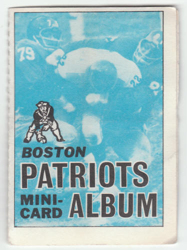 1969 Topps Boston Patriots 4-in-1 Mini-Card Album #17 Complete front