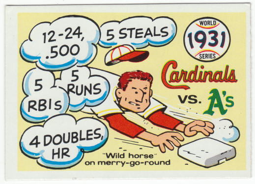 1970 Fleer 1931 World Series Card #28 front