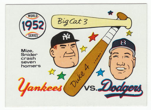 1970 Fleer 1952 World Series Card #49 Johnny Mize Duke Snider