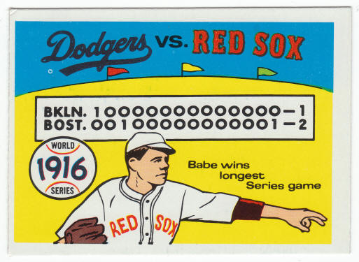 1916 World Series Card #13 Babe Ruth