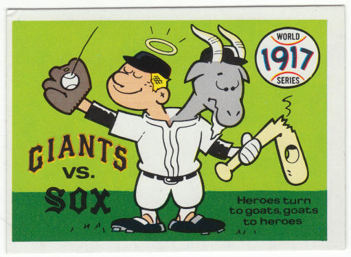 1970 Fleer Baseball 1917 World Series Card #14