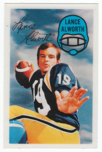 1970 Kelloggs Football 40 Lance Alworth