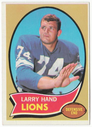 1970 Topps Football #149 Larry Hand Rookie Card