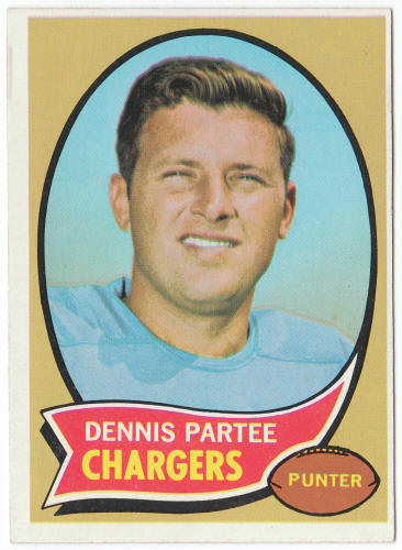 1970 Topps Football #185 Dennis Partee Rookie Card