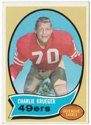 1970 Topps Football #186 Charlie Krueger