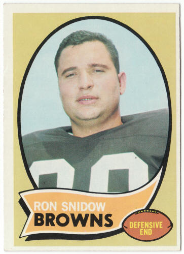 1970 Topps Football #194 Ron Snidow Rookie Card