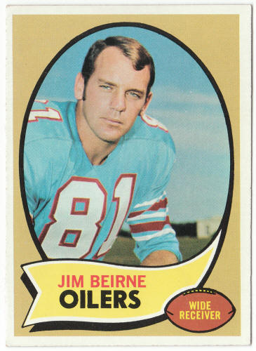 1970 Topps Football #19 Jim Beirne Rookie Card