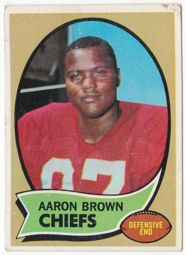 1970 Topps Football #202 Aaron Brown Rookie Card