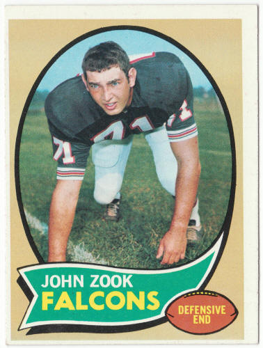 1970 Topps Football #209 John Zook Rookie Card