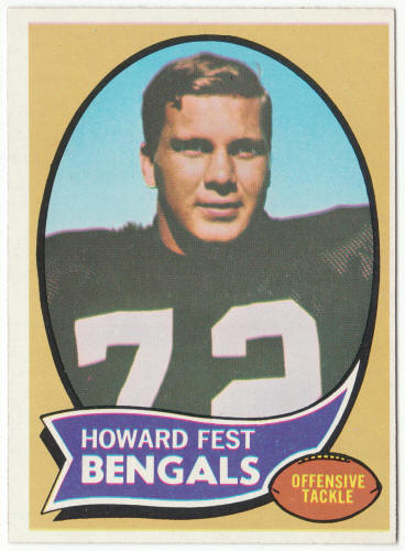 1970 Topps Football #211 Howard Fest Rookie Card