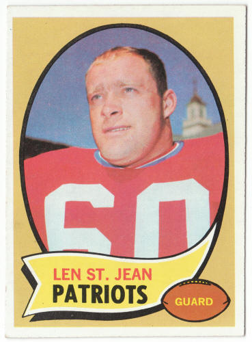 1970 Topps Football #33 Len St. Jean Rookie Card