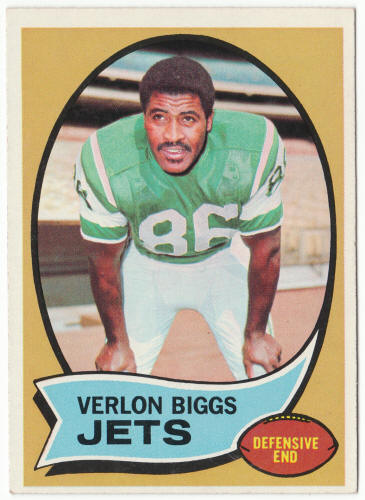 1970 Topps Football #3 Verlon Biggs