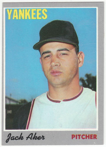 1970 Topps Baseball #43 Jack Aker