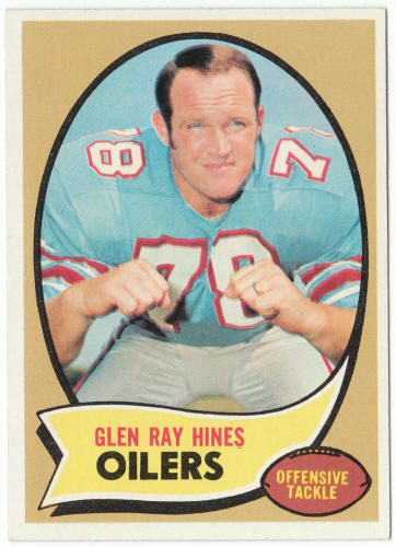 1970 Topps Football #61 Glen Ray Hines Rookie Card