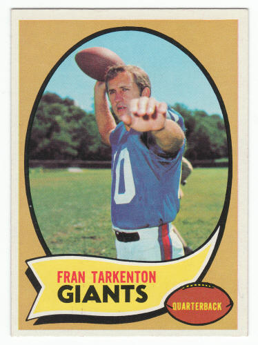 1970 Topps Football #80 Fran Tarkenton Card
