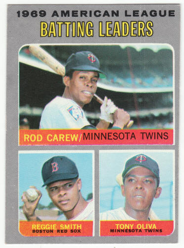 1970 Topps Baseball #62 AL Batting Leaders front