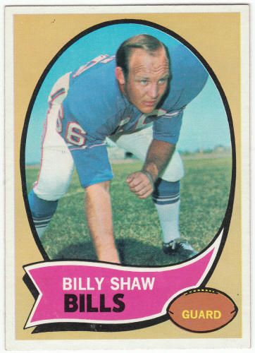 1970 Topps Football #229 Billy Shaw front
