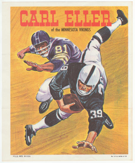 1970 Topps Insert Poster Carl Eller #6
