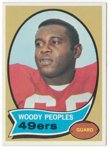1970 Topps Football #207 Woody Peoples Rookie Card front
