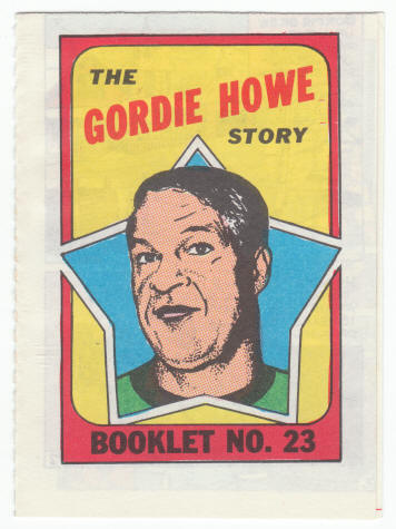 1971-72 Topps Hockey Booklet Gordie Howe #23