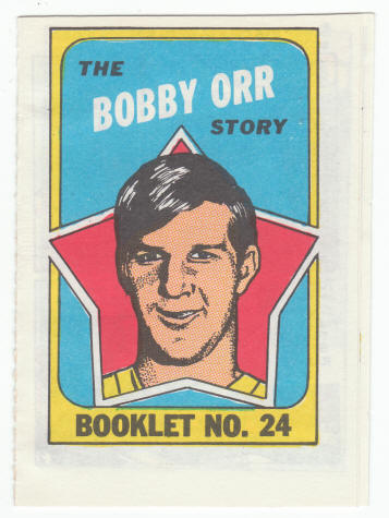 1971-72 Topps Hockey Booklet Bobby Orr #24
