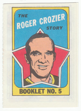 1971-72 Topps Hockey Booklet Roger Crozier #5