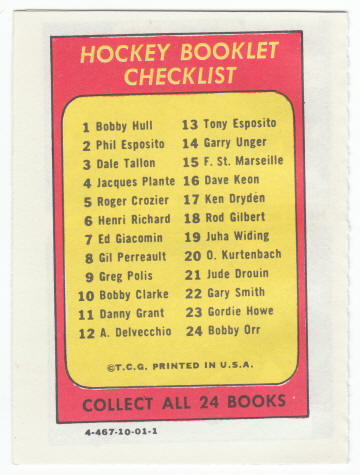 1971-72 Topps Hockey Booklet Henri Richard #6