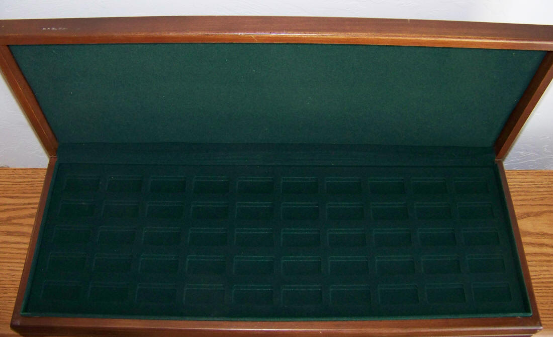 1971 Bankmarked Sterling Silver Ingots Empty Chest Open