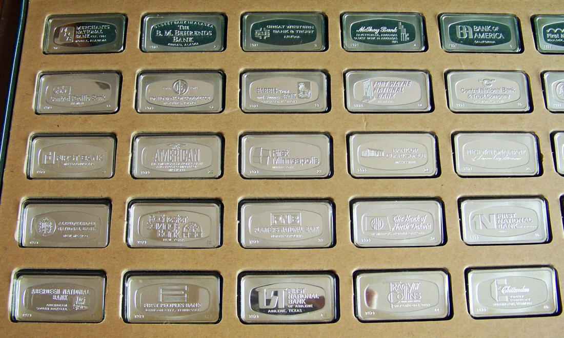 1971 Bankmarked 50 Sterling Silver Ingots left 25