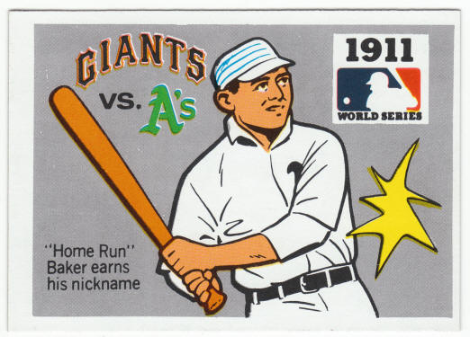 1971 Fleer 1911 World Series Card #9 Frank Baker