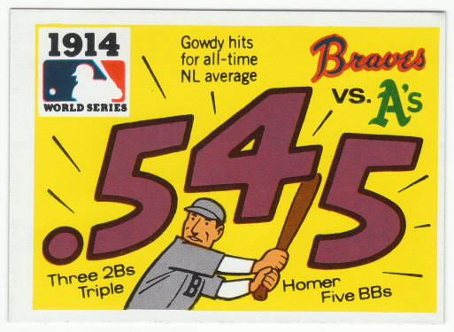 1971 Fleer 1914 World Series Card #12 Hank Gowdy