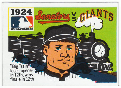 1971 Fleer 1924 World Series Card #22 Walter Johnson front