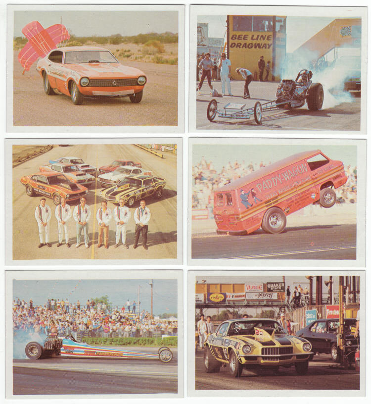 1971 Fleer Official Drag Champs Trading Cards