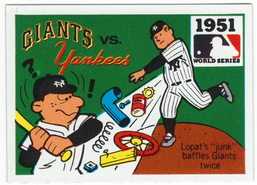 1971 Fleer 1951 World Series Card #49 Ed Lopat