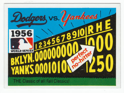 1971 Fleer 1956 World Series Card #54 Don Larsen No Hitter