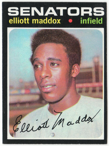 1971 Topps Baseball #11 Elliott Maddox Rookie Card