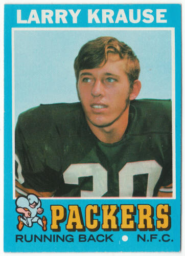 1971 Topps Football #12 Larry Krause Rookie Card