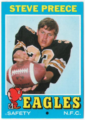 1971 Topps Football #142 Steve Preece Rookie Card