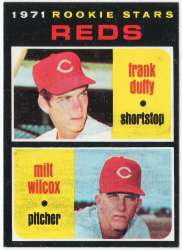 1971 Topps Baseball #164 Reds Rookies Frank Duffy Milt Wilcox