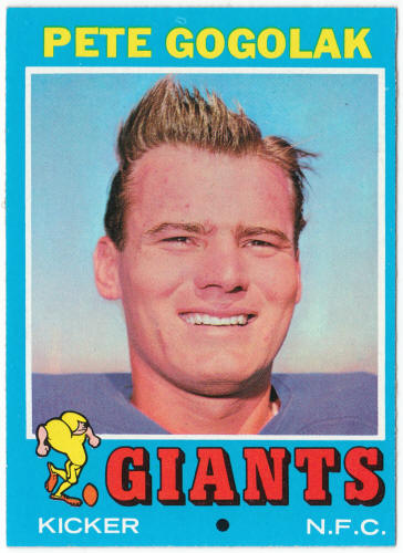 1971 Topps Football #167 Pete Gogolak