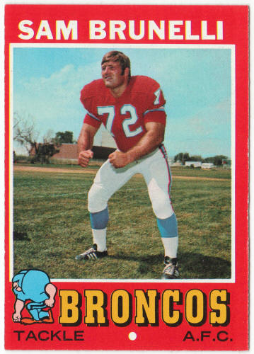 1971 Topps Football #185 Sam Brunelli