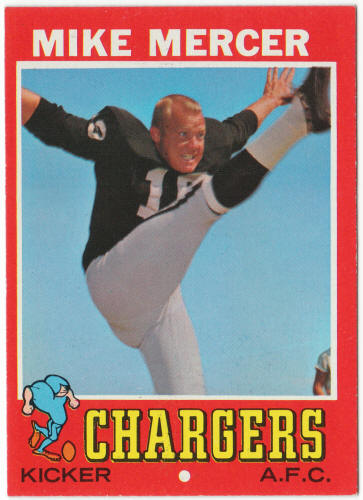 1971 Topps Football #201 Mike Mercer