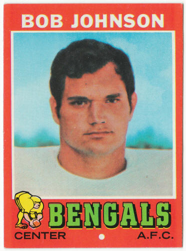 1971 Topps Football #208 Bob Johnson Rookie Card