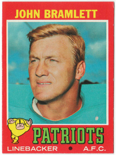 1971 Topps Football #223 John Bramlett