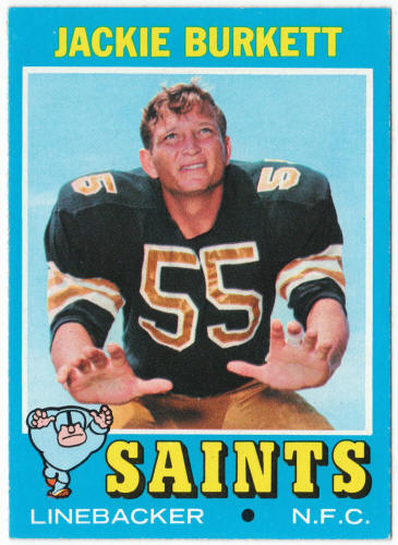 1971 Topps Football #251 Jackie Burkett